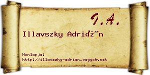 Illavszky Adrián névjegykártya